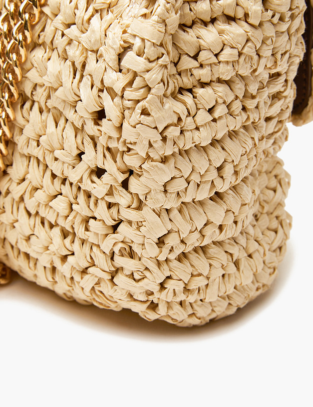 Бежевая женская плетеная сумка MASCOTTE 647-4106-0308 | ракурс 5