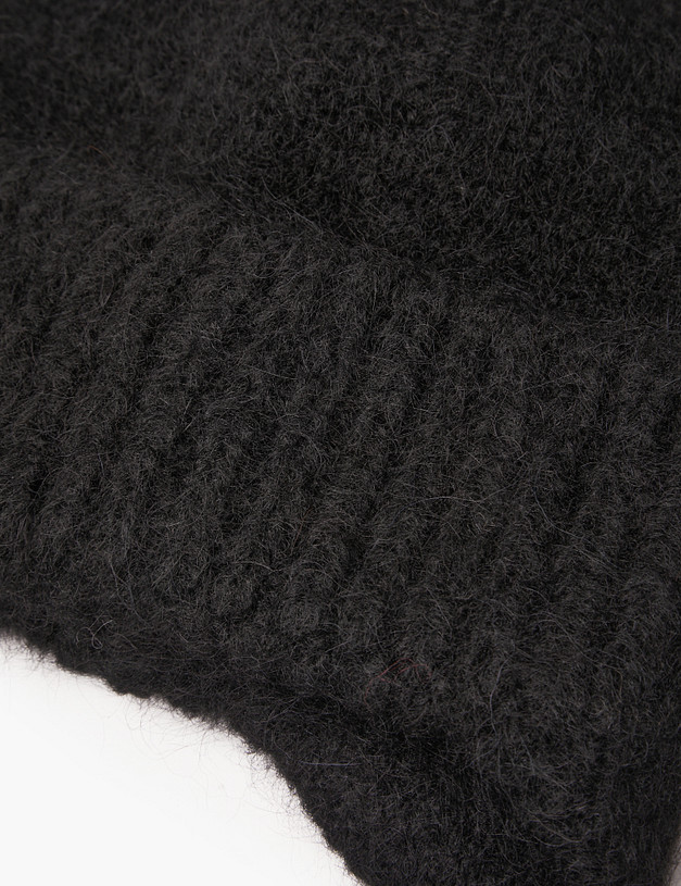Черная женская шерстяная шапка MASCOTTE 998-4205-7502 | ракурс 3 Черная женская шерстяная шапка MASCOTTE 998-4205-7502 | ракурс 3