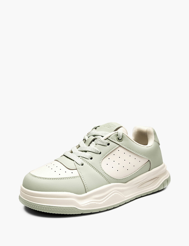 Светло-зеленые детские кеды MASCOTTE 234-514721-0604 | ракурс 2