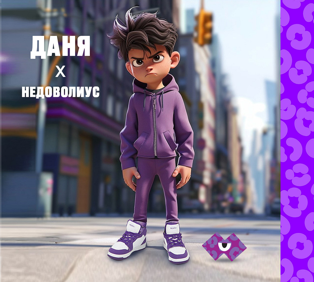 Мальчик Даня и маскотикс Недоволиус