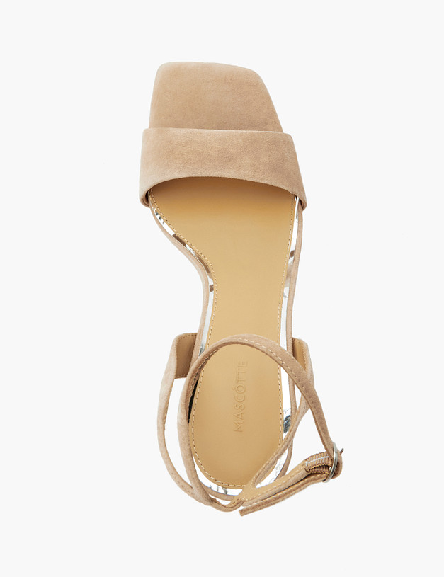 Бежевые велюровые босоножки MASCOTTE 172-312711-3612M | ракурс 4