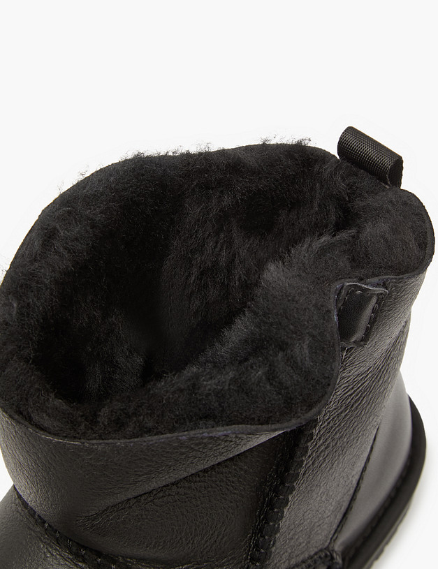 Черные кожаные мужские угги MASCOTTE 128-029332-0102 | ракурс 7