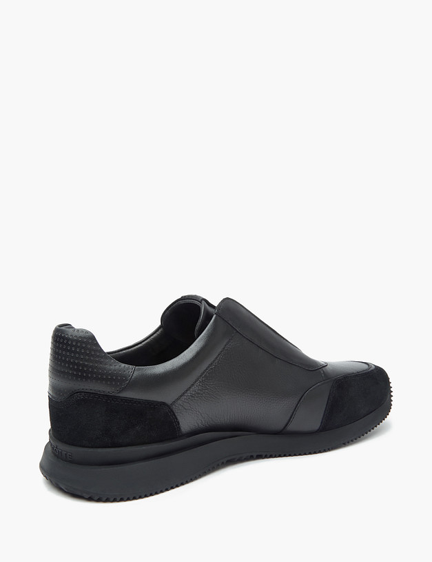 Черные мужские кроссовки из кожи и велюра MASCOTTE 175-3292211-8400M | ракурс 3