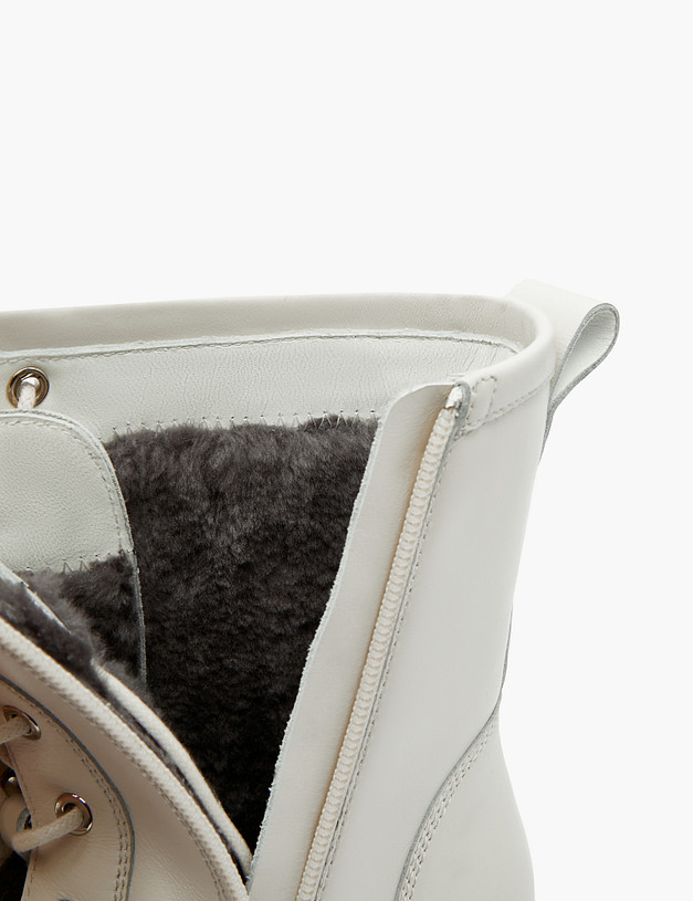 Белые женские зимние ботинки MASCOTTE 58-321631-4156M | ракурс 7