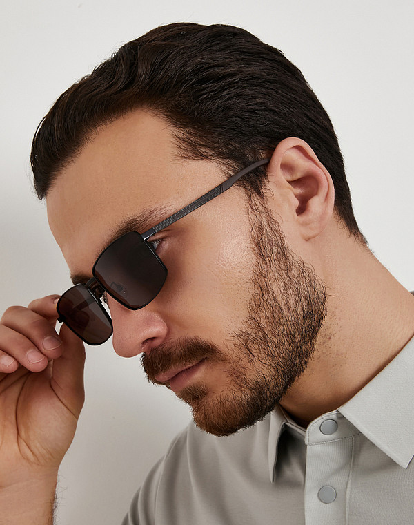 793-6144-7709 Очки мужские и.мат. корич, Mascotte