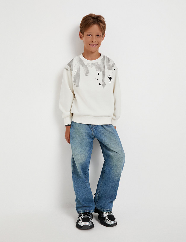 Белый детский свитшот MASCOTTE 836-5216-2601 | ракурс 4