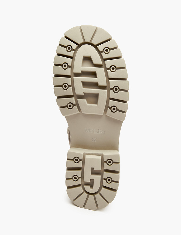 Молочные женские ботинки из велюра MASCOTTE 58-410321-0201 | ракурс 7