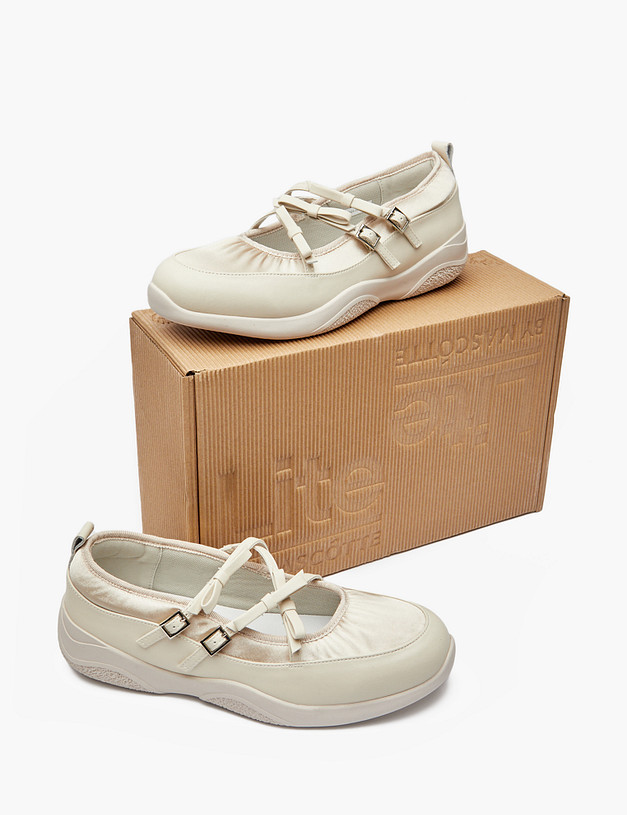 Бежевые женские слипоны MASCOTTE 234-517221-1007M | ракурс 6