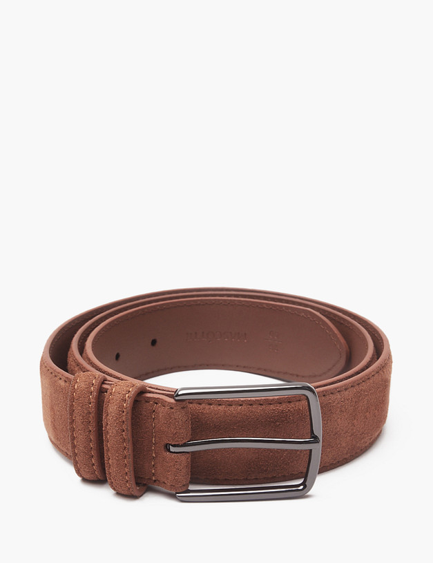 Рыжий женский велюровый ремень MASCOTTE 701-4207-0213 | ракурс 2