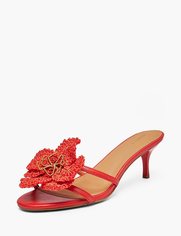Красные женские мюли MASCOTTE 233-6102912-6545M | ракурс 2