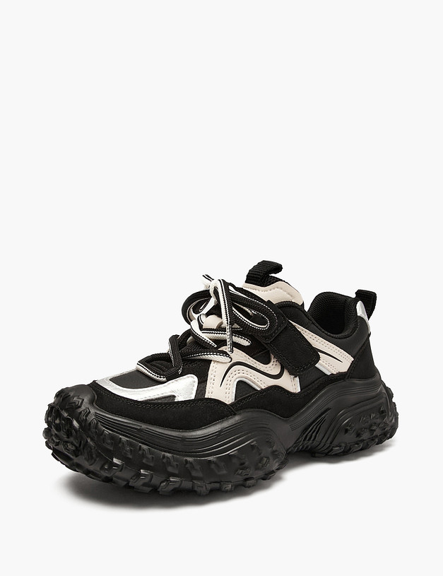 Черные детские кроссовки MASCOTTE 234-522521-0602 | ракурс 2