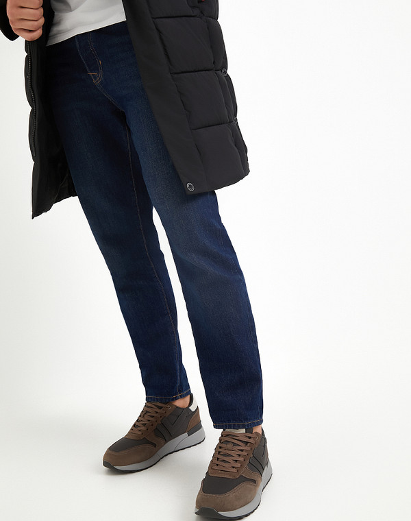 Серо-бежевые мужские утепленные кроссовки