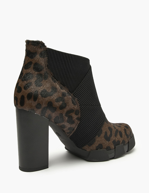 Коричневые женские ботильоны с леопардовым принтом MASCOTTE 126-920224-0109 | ракурс 3