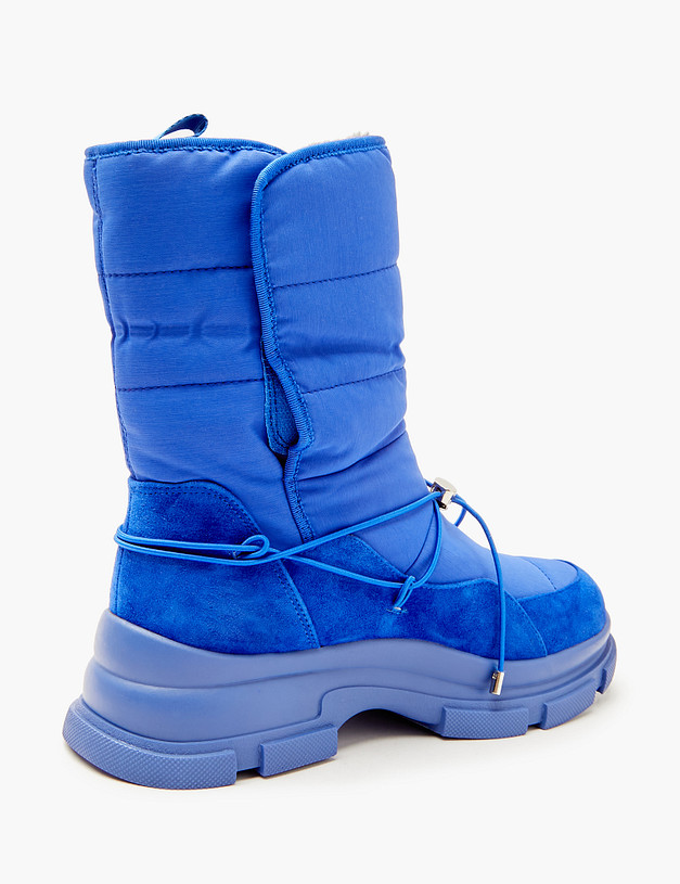 Синие женские зимние ботинки MASCOTTE 233-3201937-0203 | ракурс 3