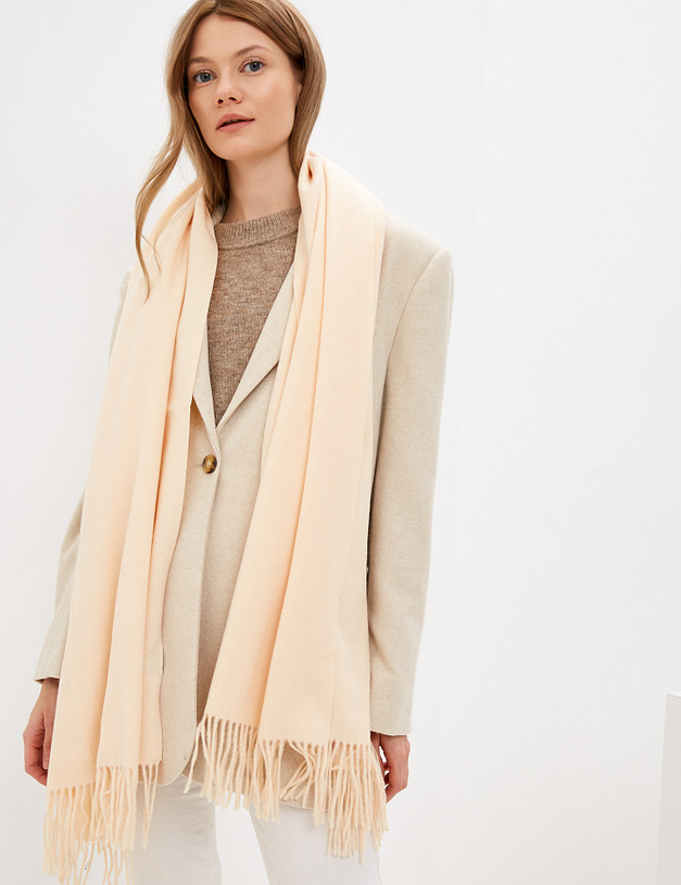 Бежевый женский шарф MASCOTTE 766-1216-2406 | ракурс 1
