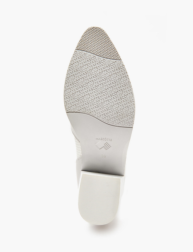 Белые женские казаки с сетчатыми вставками MASCOTTE 233-3205814-7102M | ракурс 5