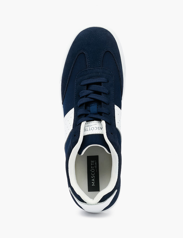 Синие мужские кеды на белой подошве MASCOTTE 189-2113122-0203 | ракурс 4