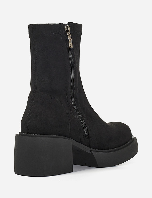 Черные ботильоны на массивном каблуке MASCOTTE 25-121521-2402 | ракурс 4