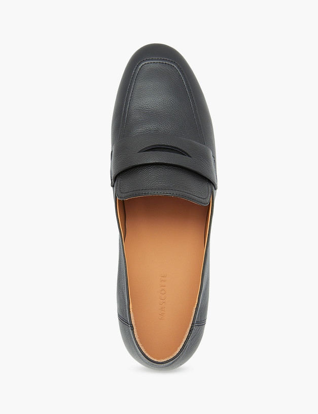 Черные женские мокасины из натуральной кожи MASCOTTE 58-312111-3180M | ракурс 4