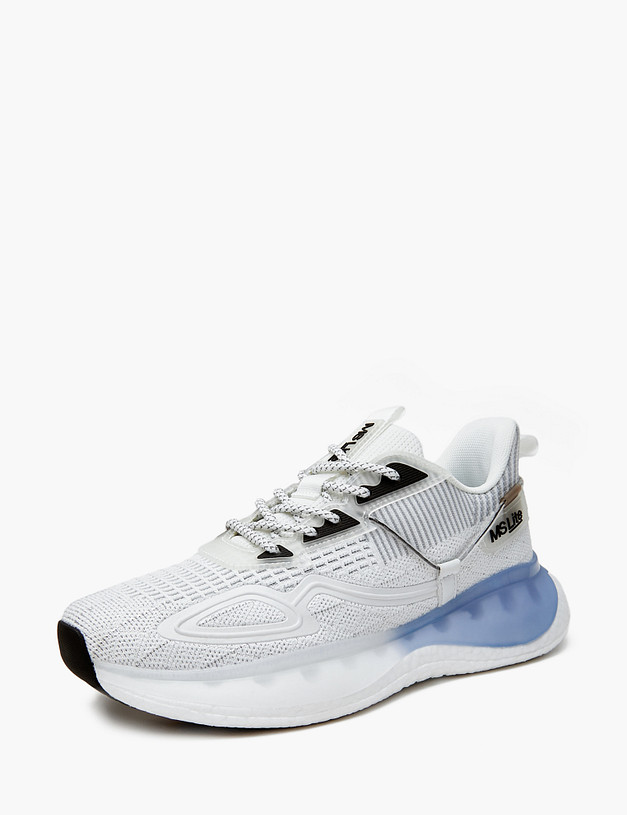 Белые женские кроссовки с акцентной подошвой MASCOTTE 189-313021-0201 | ракурс 3