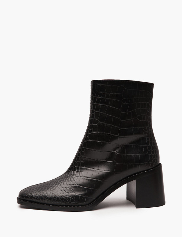 Черные женские ботильоны с тиснением  MASCOTTE 384-420721-0102 | ракурс 1