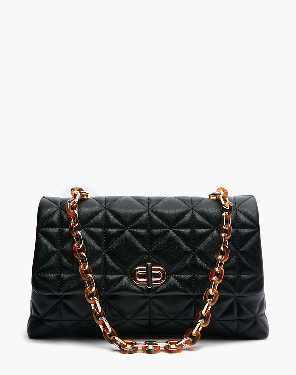 671-2216-602 Сумка женская кож.спилок-и.кожа/текстиль черн, M, Mascotte