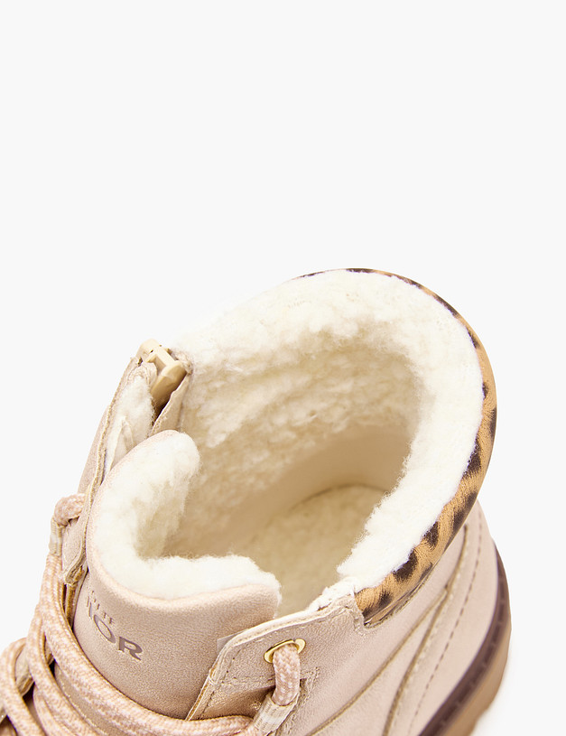 Бежевые ботинки для девочек MASCOTTE 18-322551-0608 | ракурс 8