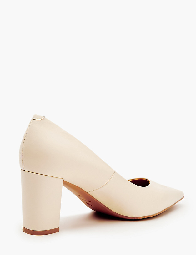 Молочные женские туфли из кожи MASCOTTE 172-4122711-7157M | ракурс 3