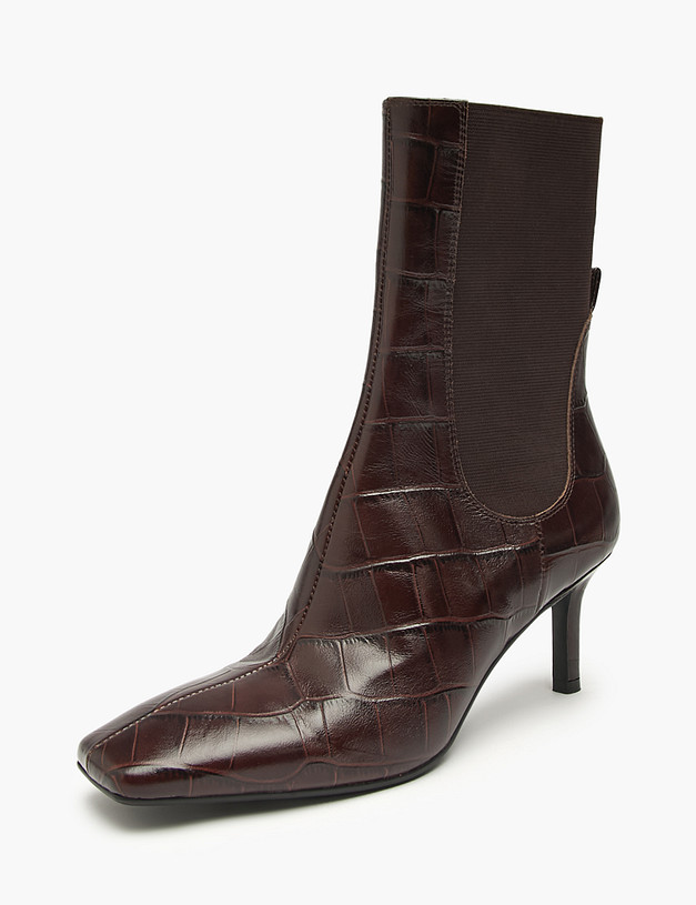 Коричневые женские челси с тиснением MASCOTTE 126-424023-0109 | ракурс 3