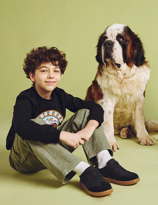 Черные детские кеды MASCOTTE 98-512422-0602 | ракурс 1