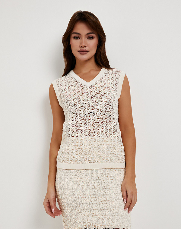 852-6103-1008 Жилет женский беж, Mascotte