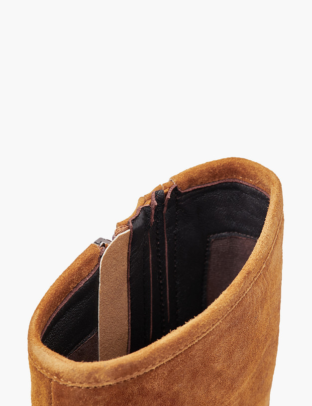 Рыжие велюровые женские ботинки MASCOTTE 233-3201722-3667M | ракурс 6