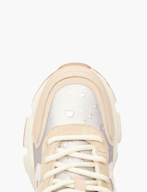 Бежевые высокие кроссовки для девочек MASCOTTE 234-320422-0601 | ракурс 6