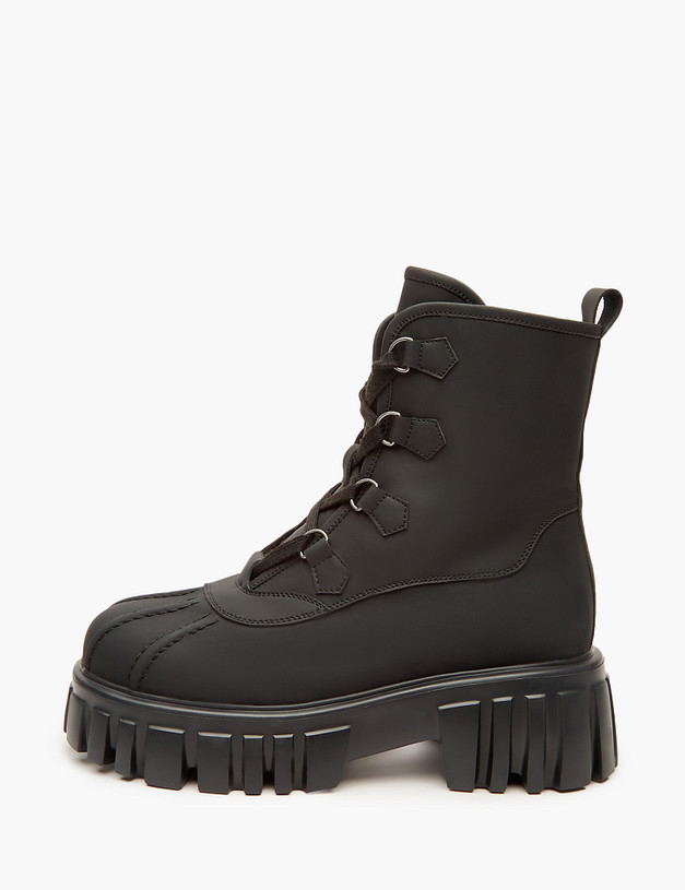 Черные женские ботинки на грубой подошве MASCOTTE 234-224926-0602 | ракурс 1