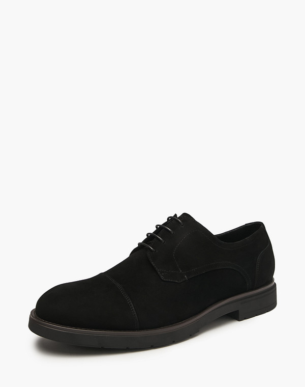 175-521311-0602 Полуботинки мужские велюр/нат.кожа-текстиль черн, Mascotte