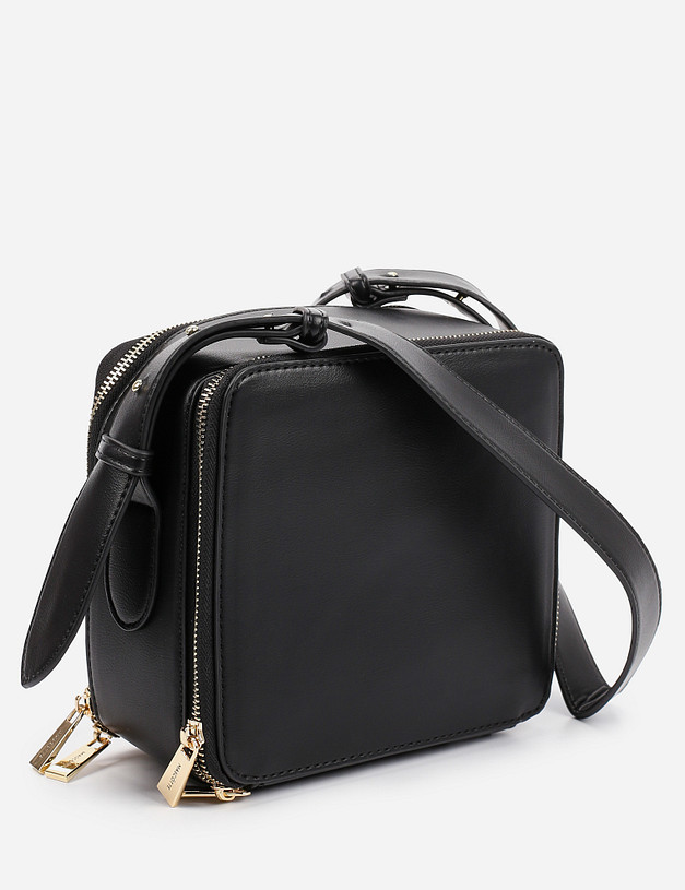 Черная женская сумка кросс-боди MASCOTTE 610-1203-602 | ракурс 3