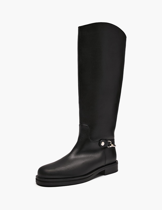 Черные женские сапоги MASCOTTE 384-421021-01002 | ракурс 2