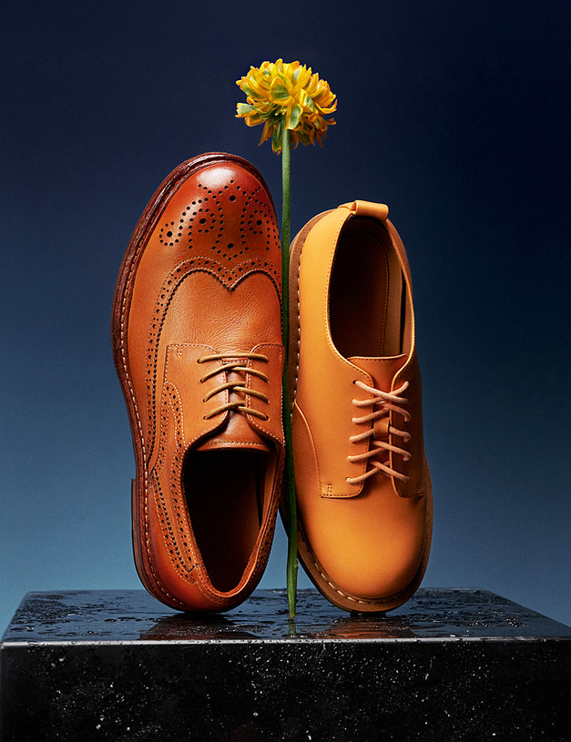 Premium рыжие мужские броги MASCOTTE 128-414611-0113 | ракурс 2