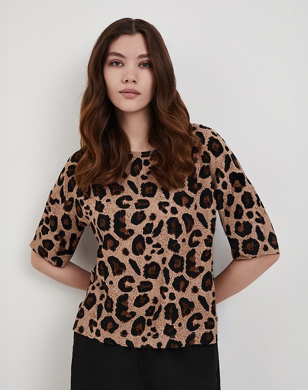 790-6102-2428 Блузка женская черн/беж, Mascotte