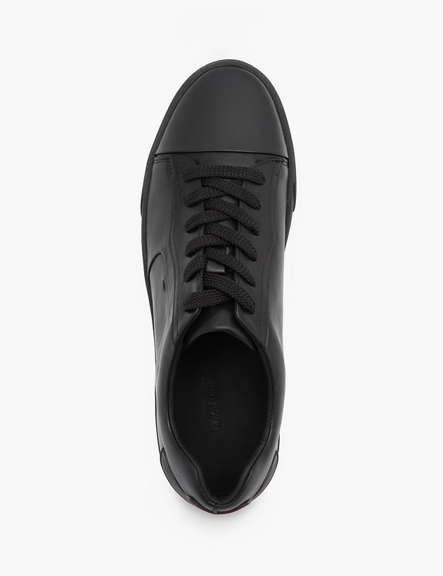 Черные кожаные мужские кеды MASCOTTE 58-3132015-2401M | ракурс 4