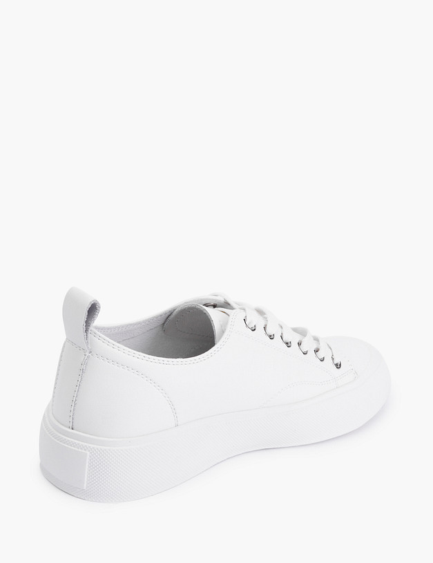 Белые женские кеды из натуральной кожи MASCOTTE 234-212111-0601 | ракурс 3 Белые женские кеды из натуральной кожи MASCOTTE 234-212111-0601 | ракурс 3