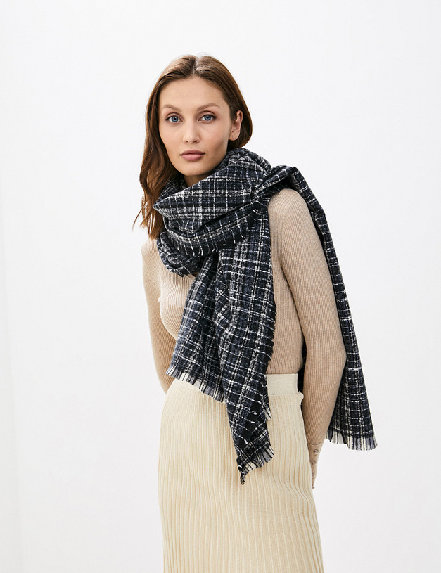 Серый женский шарф MASCOTTE 730-1216-7510 | ракурс 3