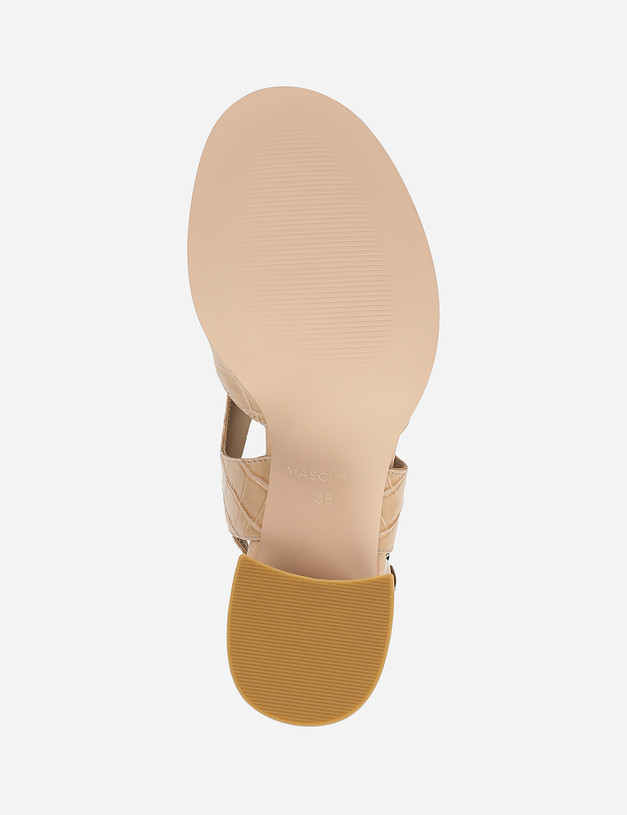 Бежевые кожаные босоножки MASCOTTE 99-110411-0118 | ракурс 6