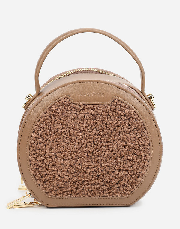 610-1209-609 Сумка женская и.кожа-и.мех/текстиль корич, S, Mascotte