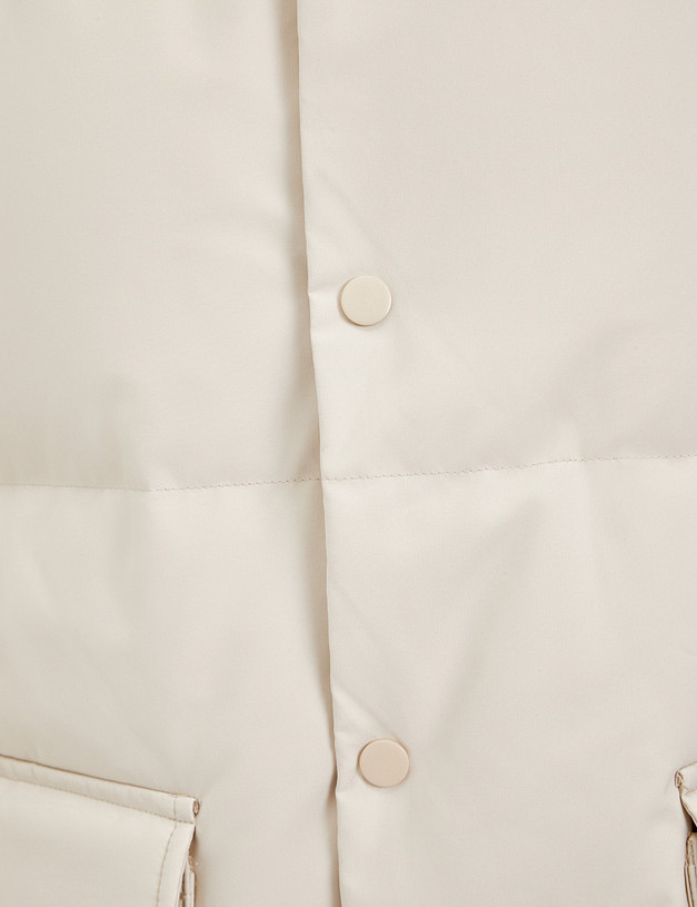 Молочный женский пуховик MASCOTTE 852-4205-2401 | ракурс 8