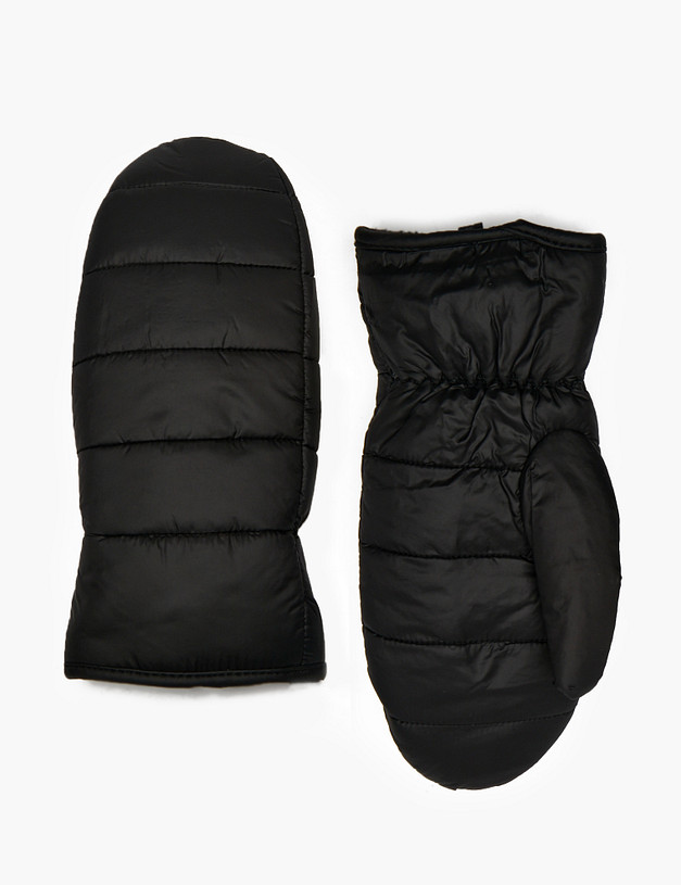 Черные женские дутые варежки MASCOTTE 709-4230-202 | ракурс 2