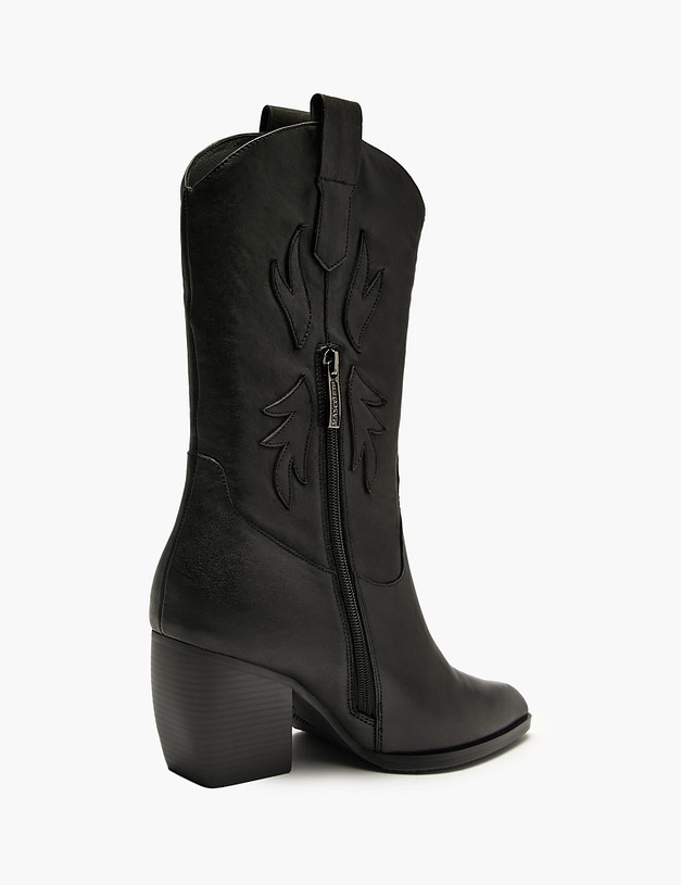 Черные женские казаки MASCOTTE 234-520321-0102 | ракурс 5