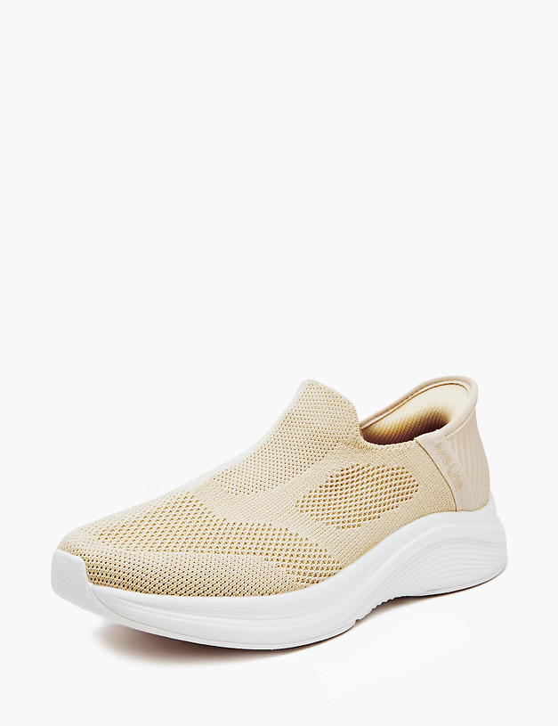 Бежевые текстильные женские кроссовки  MASCOTTE 181-411221-0208 | ракурс 2