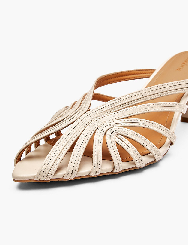 Молочные женские мюли MASCOTTE 233-6103014-6568M | ракурс 6