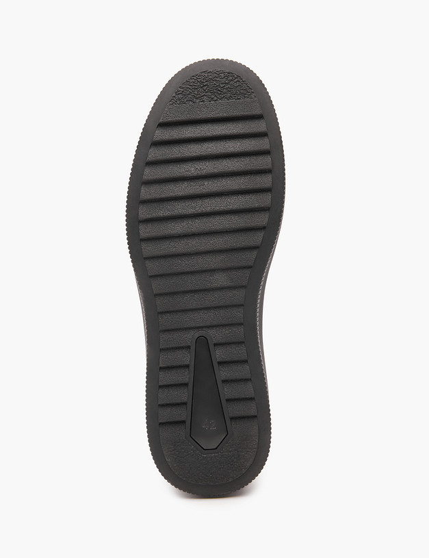 Черные мужские кожаные кеды на меху MASCOTTE 175-322433-0102 | ракурс 5